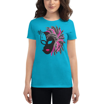 Mardi Gras Noir Mask short sleeve t-shirt