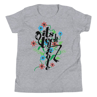 ItsTechnicole Floral Youth Short Sleeve T-Shirt