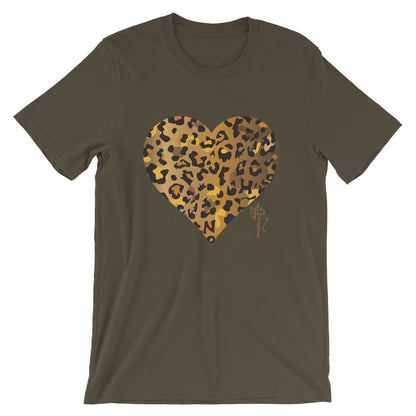 Leopard Heart Short-Sleeve Standard T-Shirt