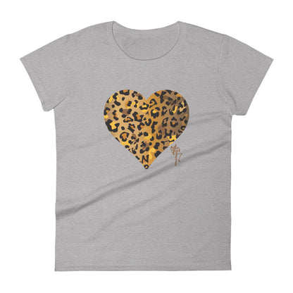Leopard Heart Women's T-shirt