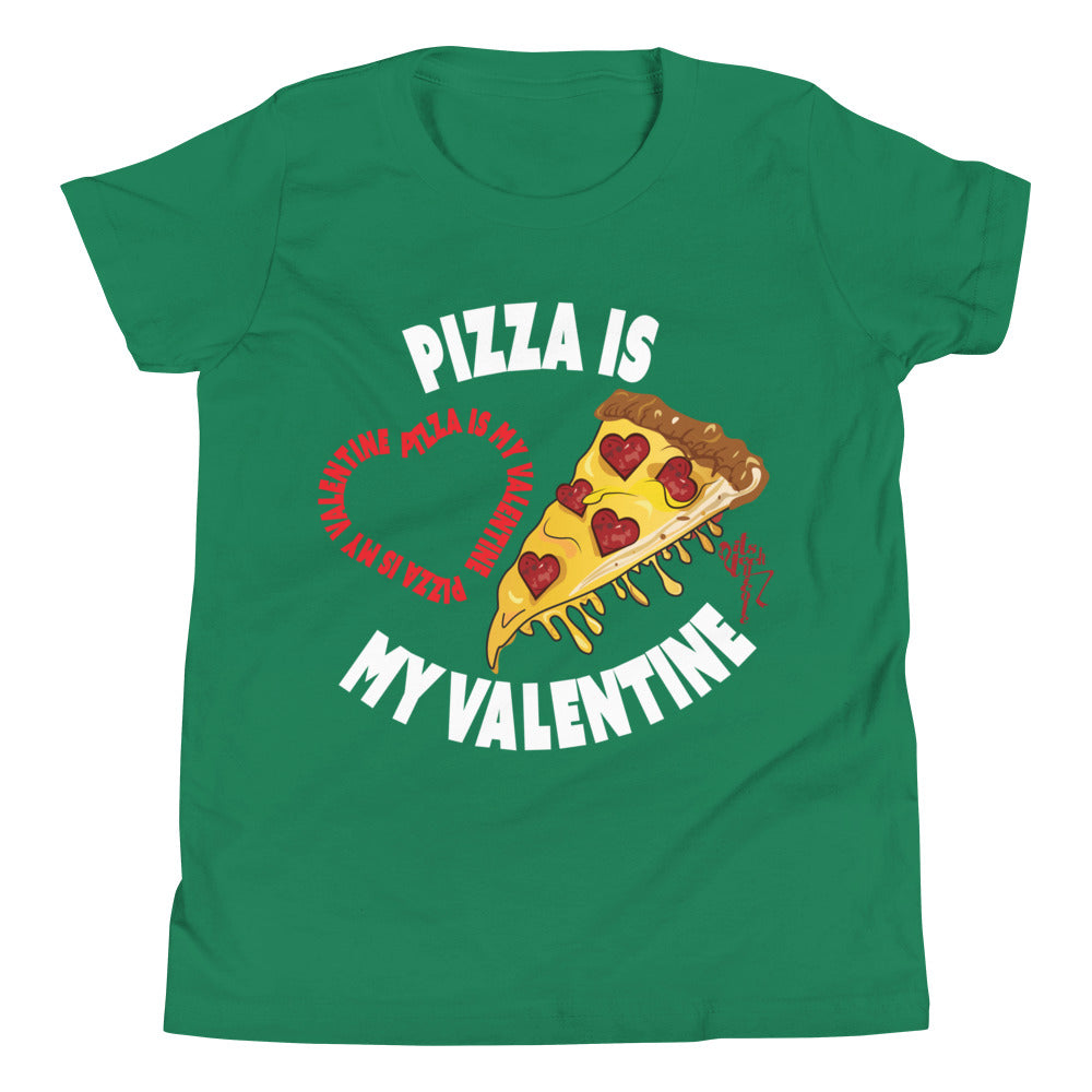 Pizza Is My Valentine Youth (Dark)  Short Sleeve T-Shirt