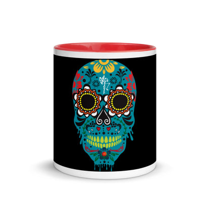 Dia de los Muertos Azul Mug with Color Inside