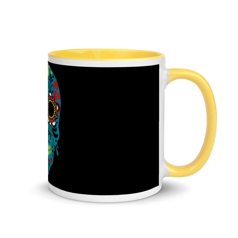 Dia de los Muertos Azul Mug with Color Inside