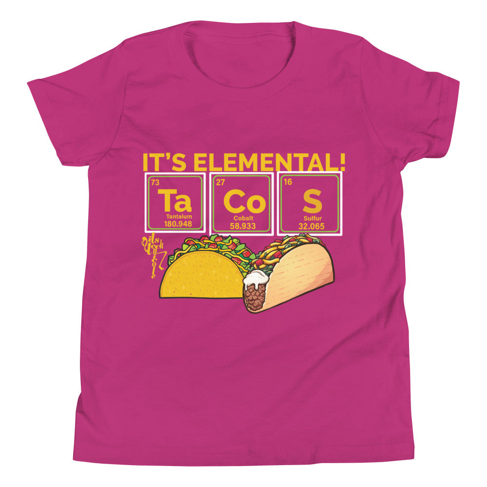 Tacos, It's Elemental Youth Short Sleeve T-Shirt