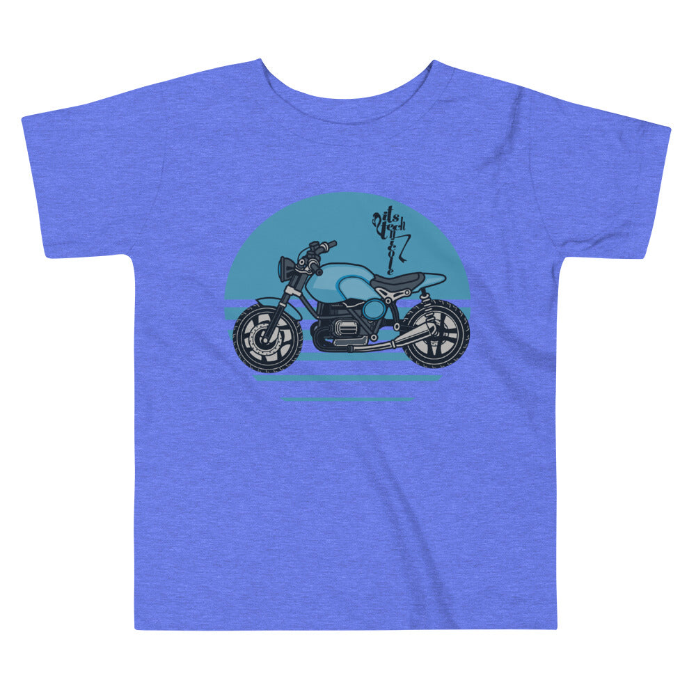 Motorcycle (Blue) Toddler Short Sleeve Tee