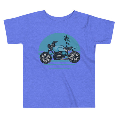Motorcycle (Blue) Toddler Short Sleeve Tee