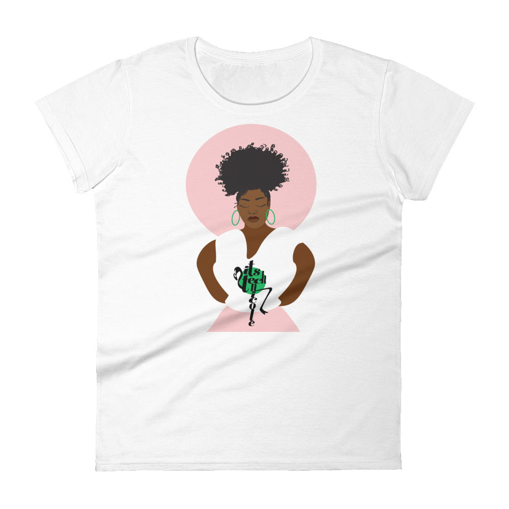 Pink and Green Women's short sleeve t-shirt