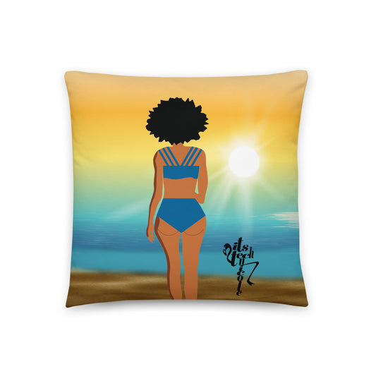 Beach Sunrise Basic Pillow