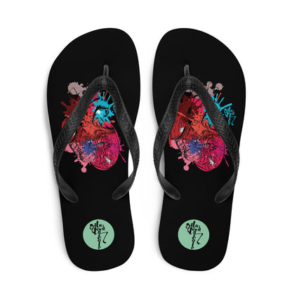 Heart Art Series: 1 Flip Flops
