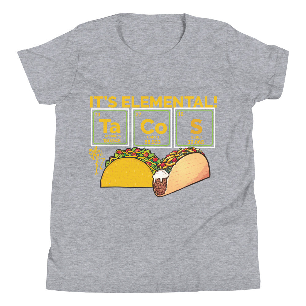 Tacos, It's Elemental Youth Short Sleeve T-Shirt