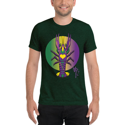 Mardi Gras Crawfish Tri-Blend T-shirt