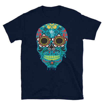 Dia de los Muertos Azul Short-Sleeve Unisex T-Shirt