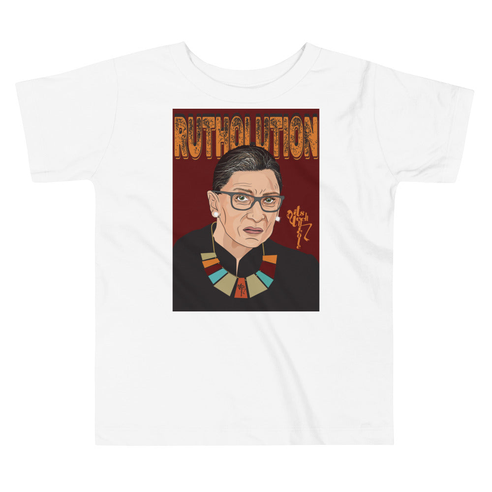 Ruth Bader Ginsburg Tribute Art Toddler Short Sleeve Tee
