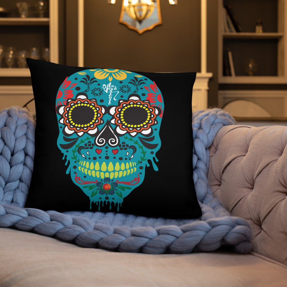 Dia de los Muertos Azul Pillow