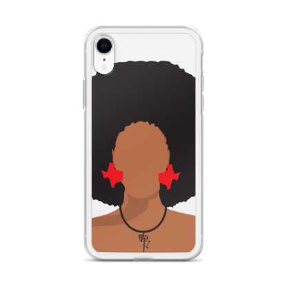 Melanin Poppin' with Texas Earrings iPhone Case