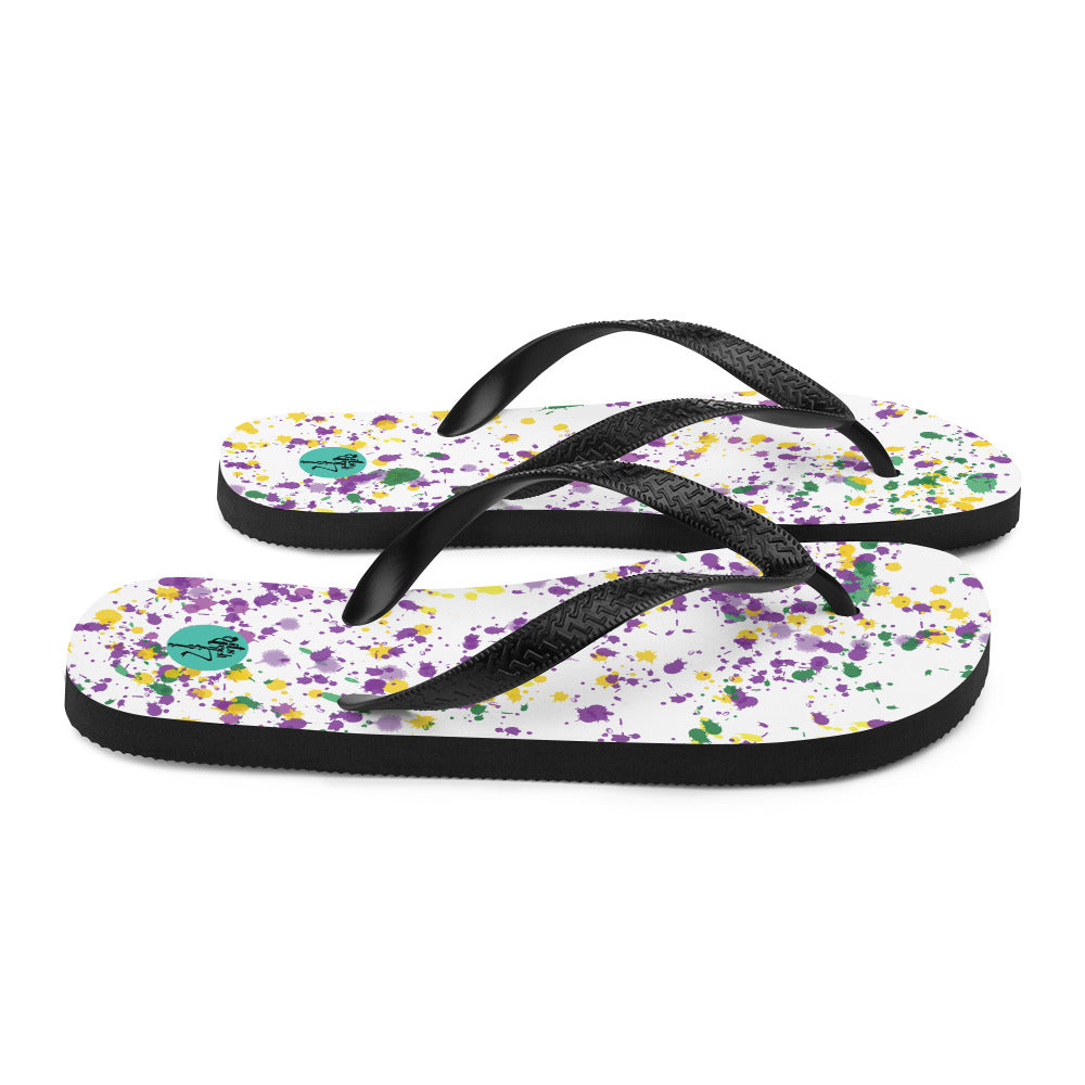 Mardi Gras Flip-Flops