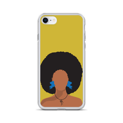 Melanin Poppin' with Louisiana Earrings iPhone Case