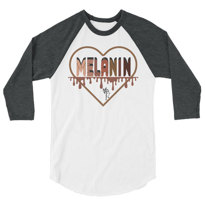 Melanin 3/4 sleeve raglan shirt