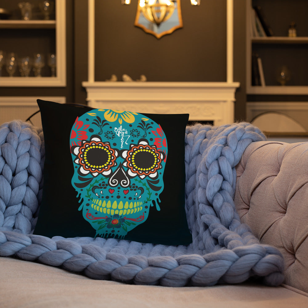 Dia de los Muertos Azul Pillow
