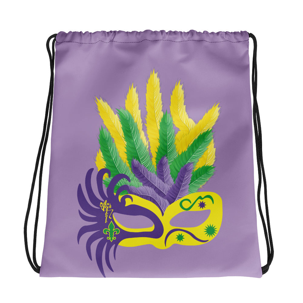 Mardi Gras Mask Drawstring bag