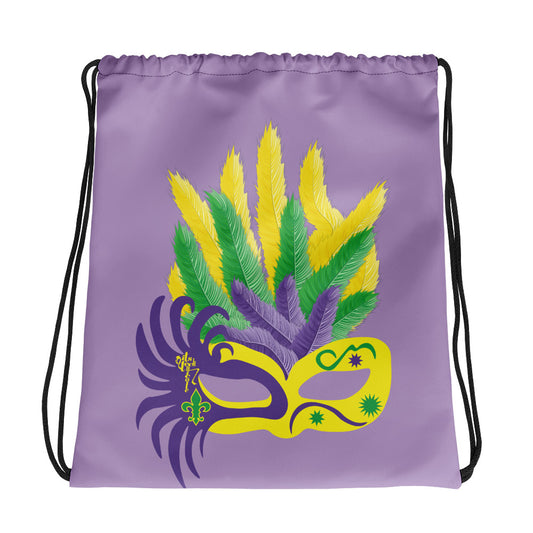 Mardi Gras Mask Drawstring bag