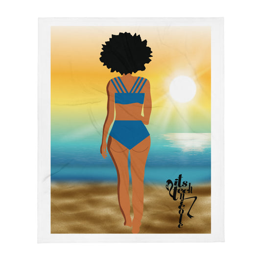 Beach Sunset Throw Blanket