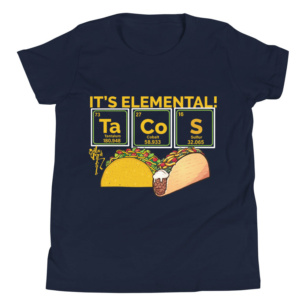 Tacos, It's Elemental Youth Short Sleeve T-Shirt