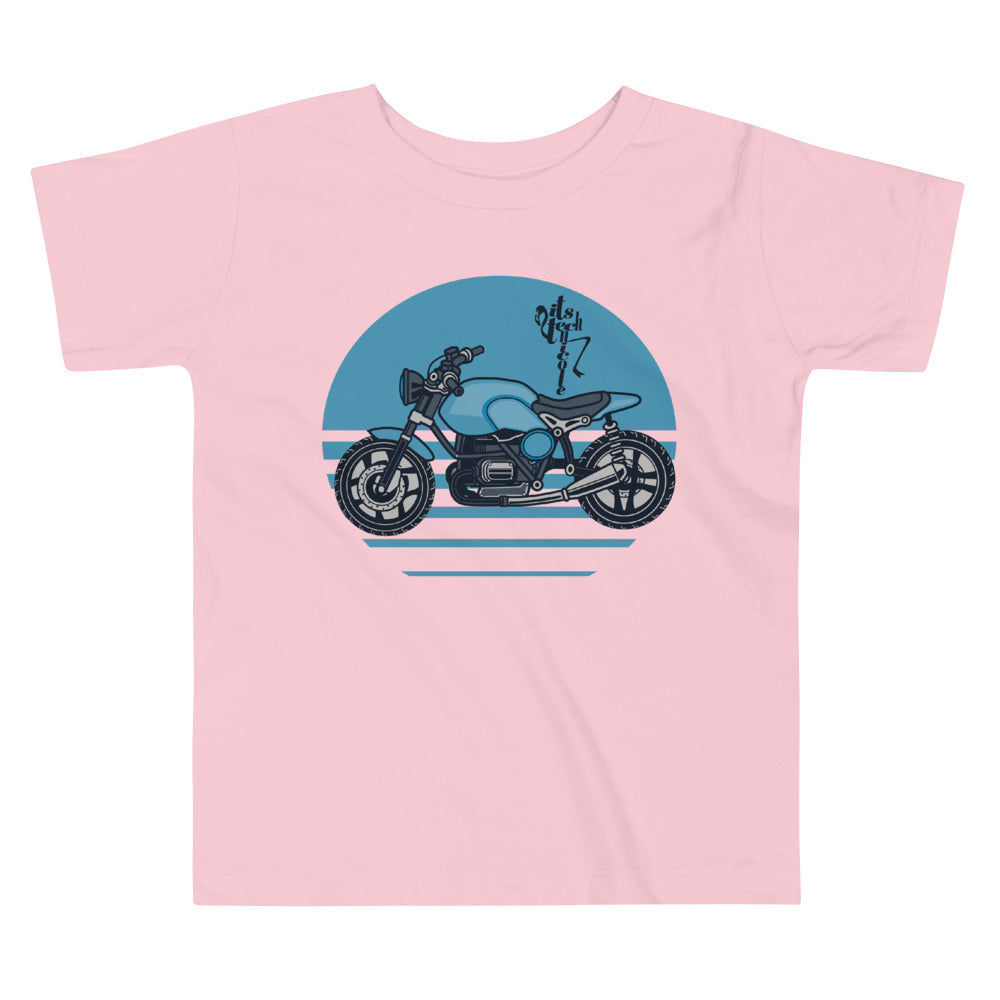 Motorcycle (Blue) Toddler Short Sleeve Tee