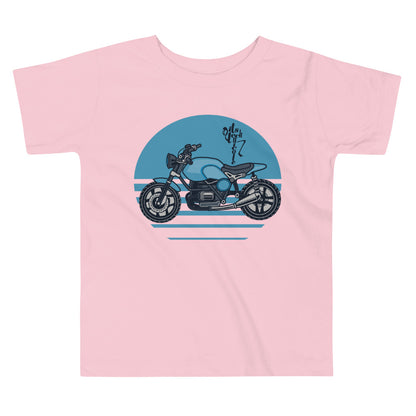 Motorcycle (Blue) Toddler Short Sleeve Tee
