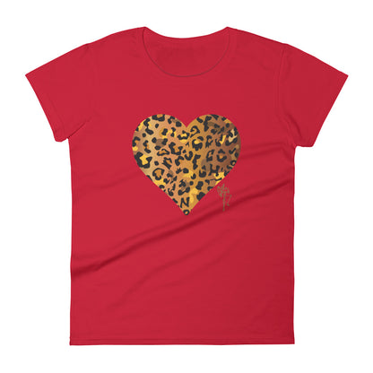 Leopard Heart Women's T-shirt