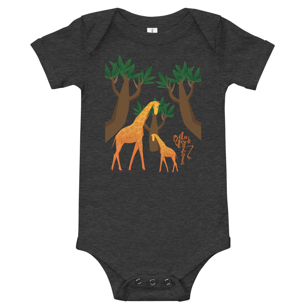 Giraffe Mama and Baby Onesie
