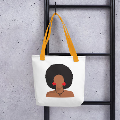 Melanin Poppin' with Texas Earrings Tote bag