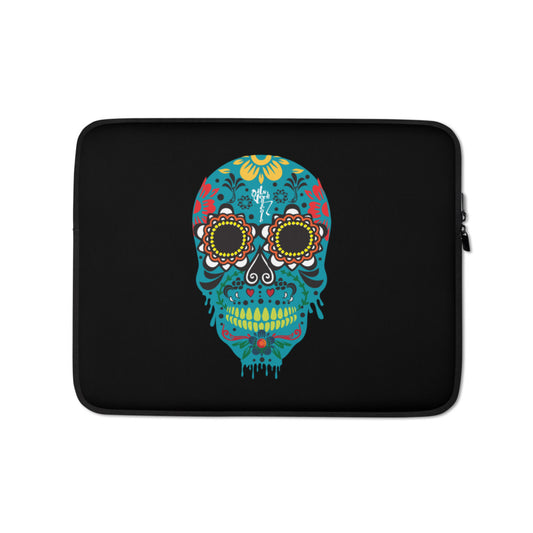 Dia de los Muertos Azul Laptop Sleeve
