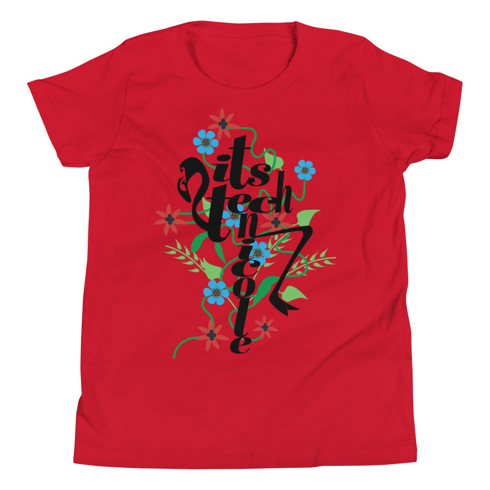 ItsTechnicole Floral Youth Short Sleeve T-Shirt