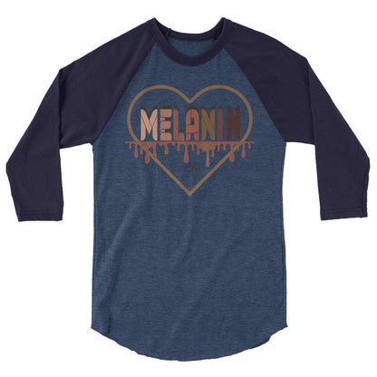 Melanin 3/4 sleeve raglan shirt