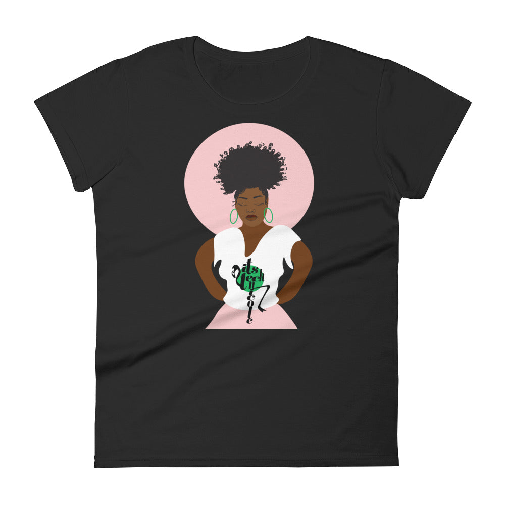 Pink and Green Women's short sleeve t-shirt
