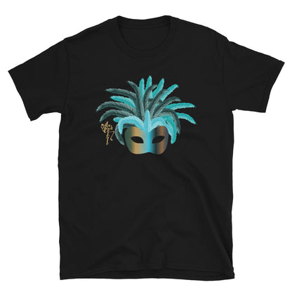 Mardi Gras Teal Mask (Unisex) T-Shirt