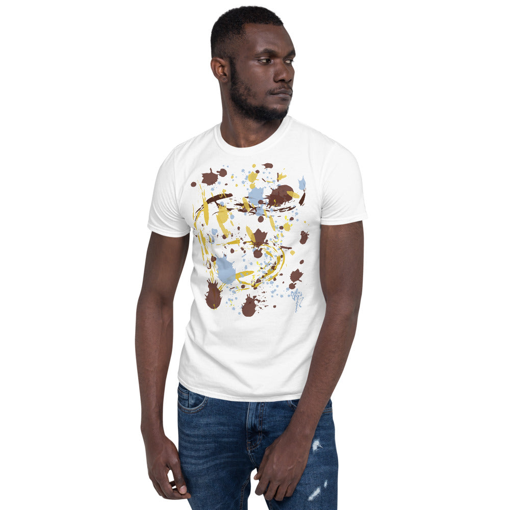 Art Inspired by Jordan 1 Mid SE Fearless Maison Chateau Rouge Short-Sleeve T-Shirt