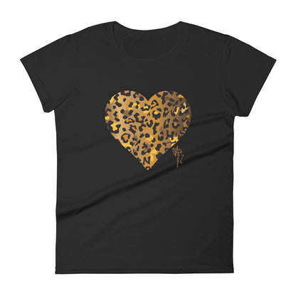 Leopard Heart Women's T-shirt