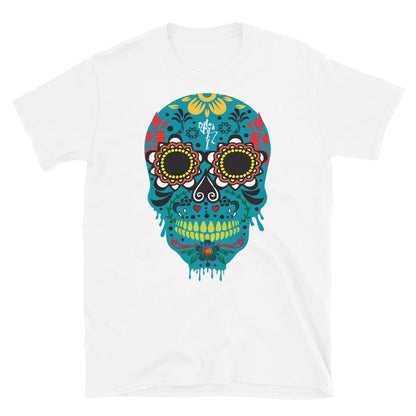 Dia de los Muertos Azul Short-Sleeve Unisex T-Shirt
