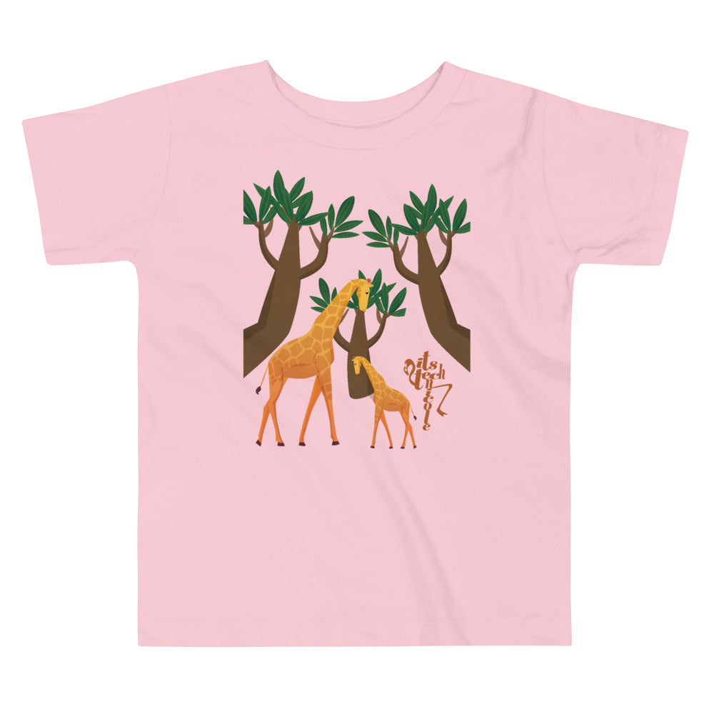 Giraffe Mama and Baby Toddler Short Sleeve Tee