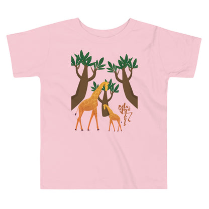 Giraffe Mama and Baby Toddler Short Sleeve Tee