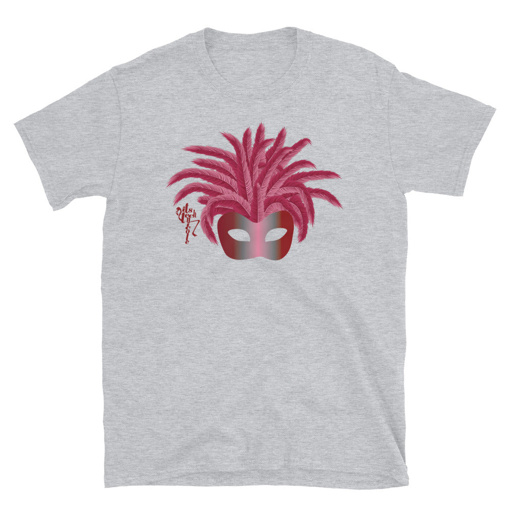 Mardi Gras Burgundy Mask (Unisex) T-Shirt