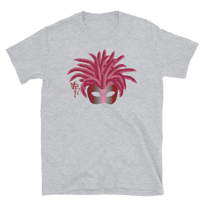 Mardi Gras Burgundy Mask (Unisex) T-Shirt