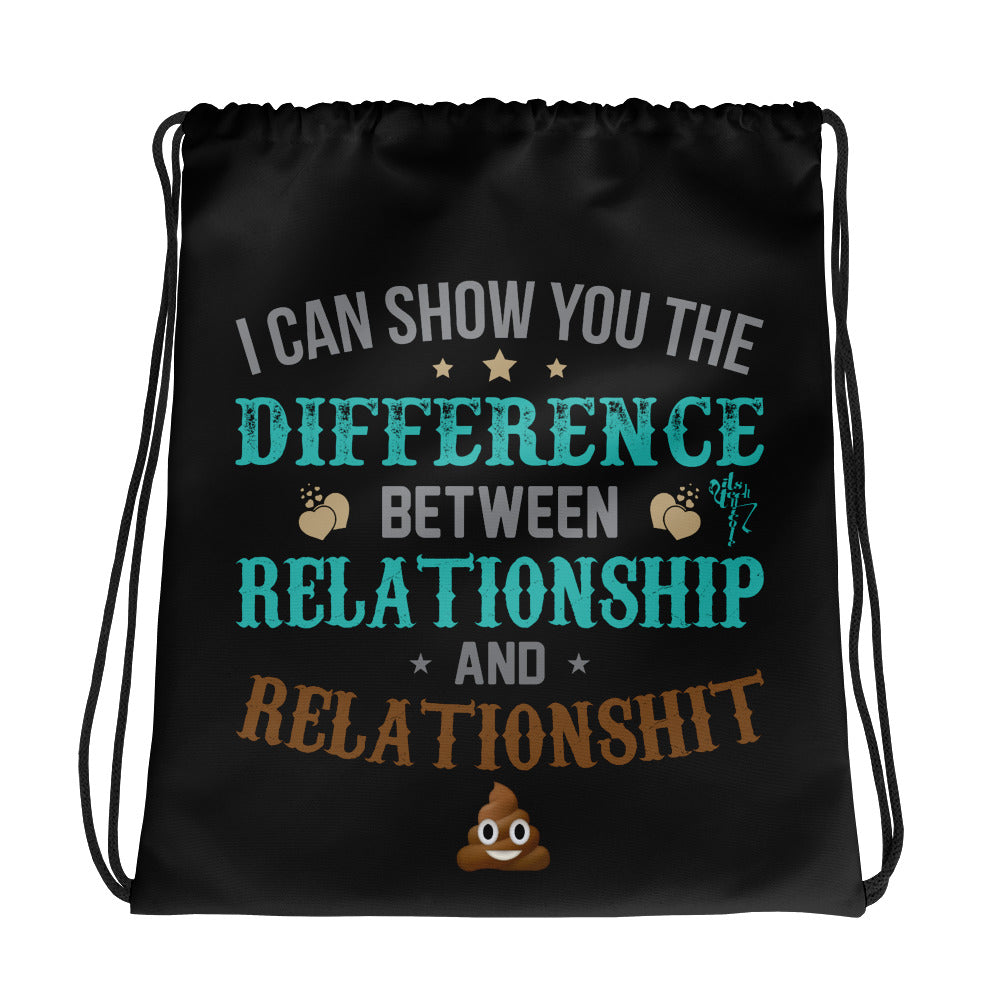 Relationshit Drawstring bag