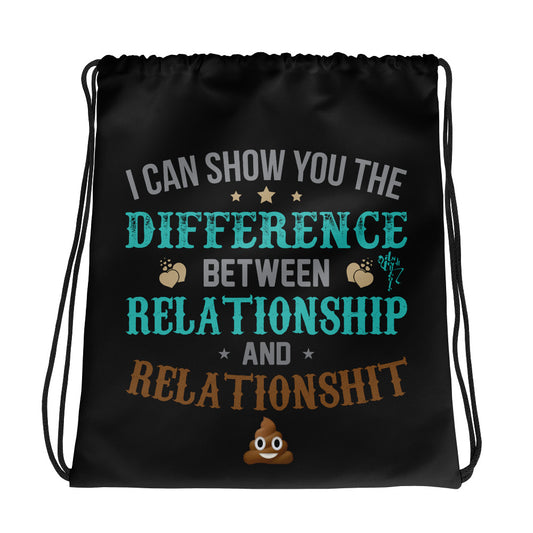 Relationshit Drawstring bag