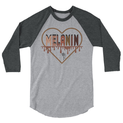 Melanin 3/4 sleeve raglan shirt