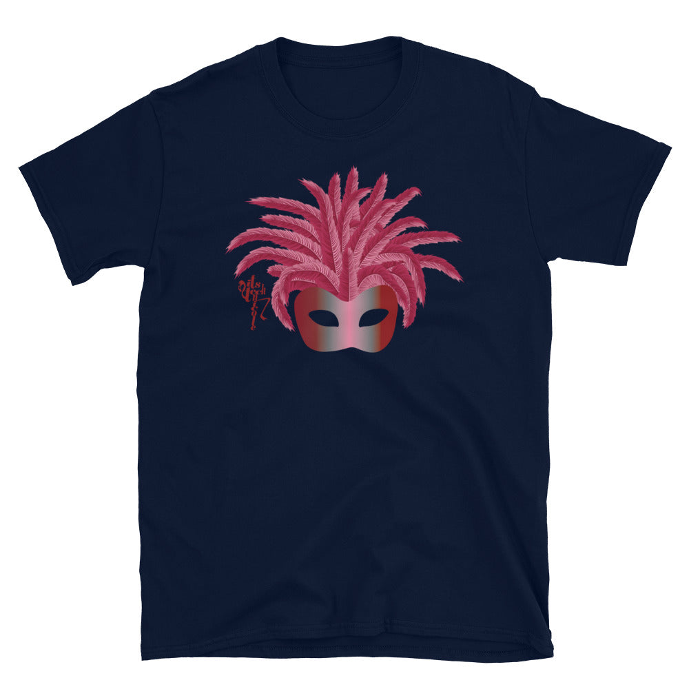 Mardi Gras Burgundy Mask (Unisex) T-Shirt