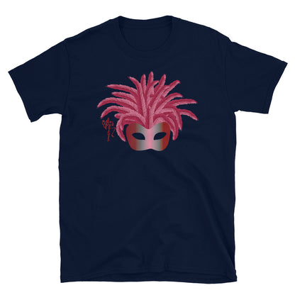 Mardi Gras Burgundy Mask (Unisex) T-Shirt