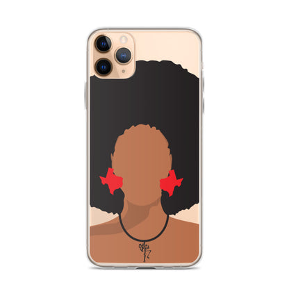 Melanin Poppin' with Texas Earrings iPhone Case